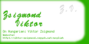 zsigmond viktor business card